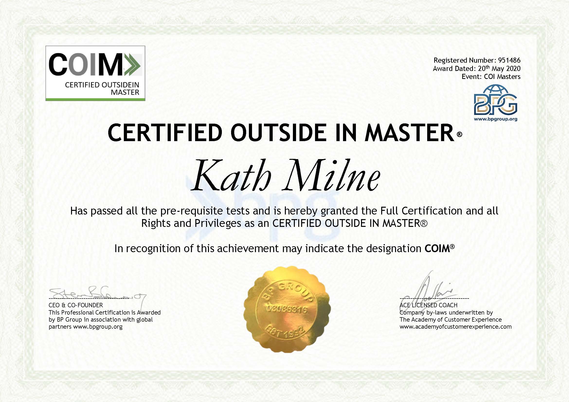 Certificate