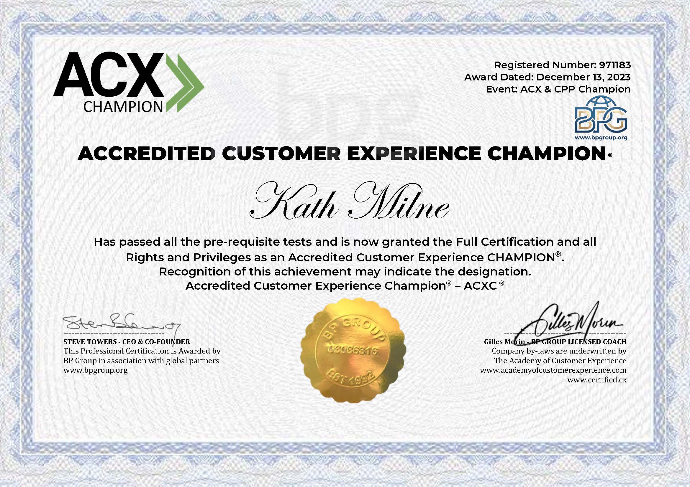 Certificate